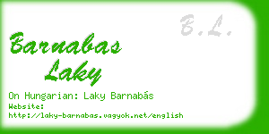 barnabas laky business card
